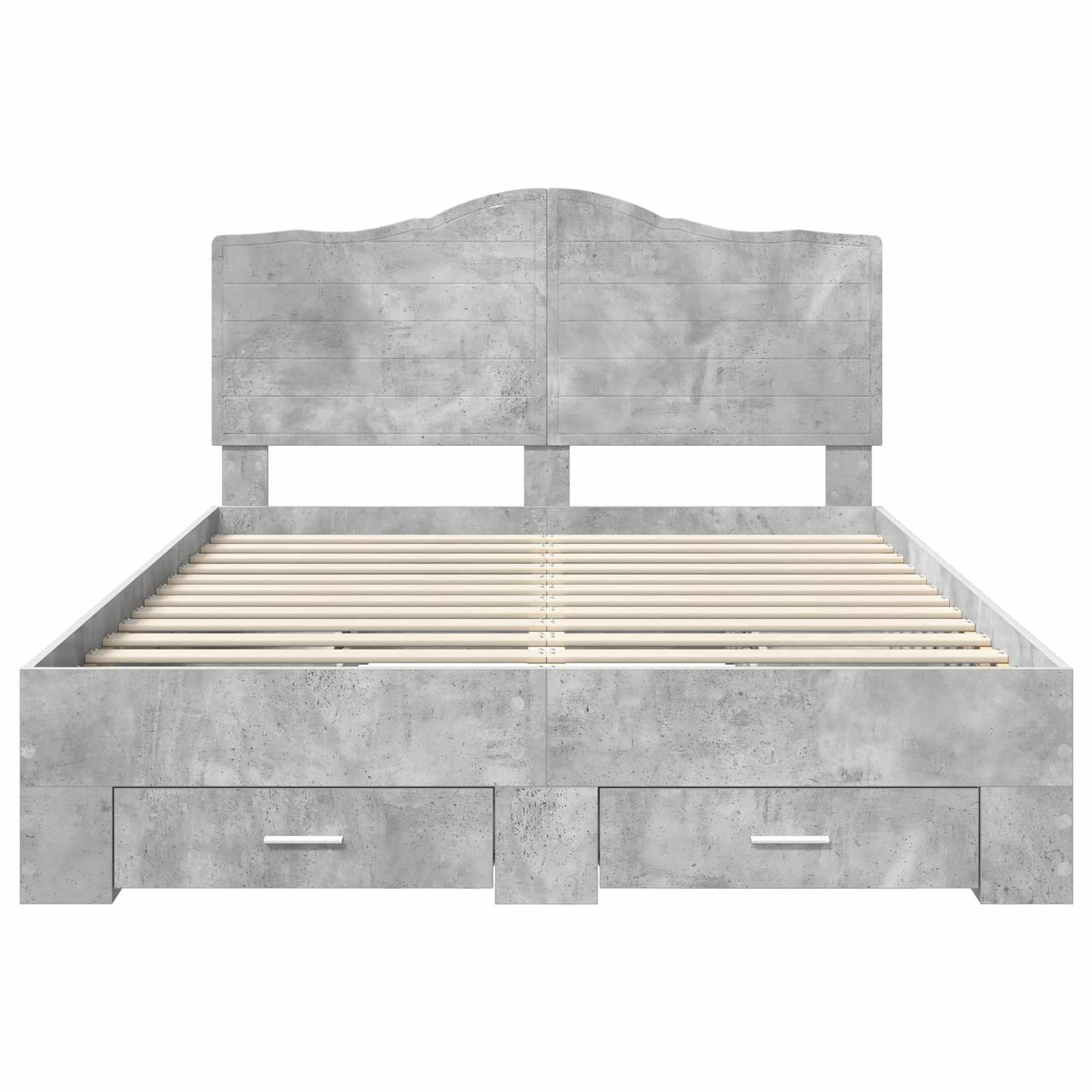 Sengestamme med skuff Betonggrå 160 x 200 cm Konstruert tre - Bilde 8