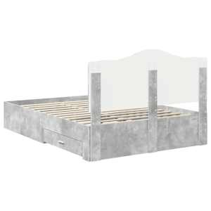 Rám postele s čelo Betonově šedá 150 x 200 cm kompozitní dřevo - obrázek 10