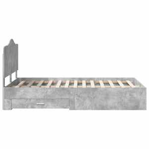Rám postele s čelo Betonově šedá 120 x 200 cm kompozitní dřevo - obrázek 8