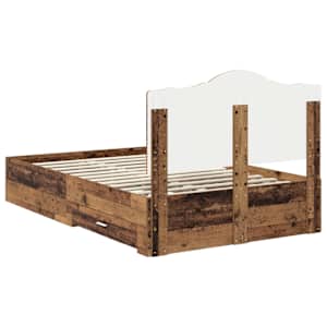 Rám postele s čelo Staré dřevo 120 x 200 cm kompozitní dřevo - obrázek 10