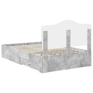Rám postele s čelo Betonově šedá 120 x 190 cm kompozitní dřevo - obrázek 10