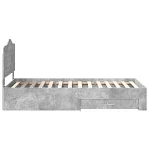 Rám postele s čelo Betonově šedá 100 x 200 cm kompozitní dřevo - obrázek 8