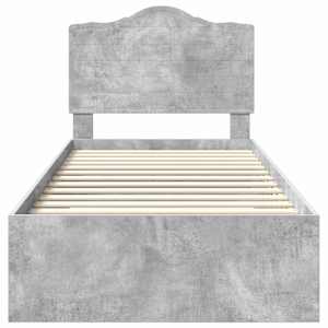 Rám postele s čelo Betonově šedá 90 x 200 cm kompozitní dřevo - obrázek 7