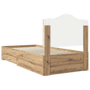 Rám postele s čelo Artisanový dub 90 x 190 cm kompozitní dřevo - obrázek 9