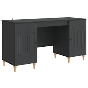 vidaXL Laud Must 142,5 x 50 x 75 cm Tehispuit