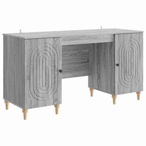 Miza s polico Siva Sonoma 142,5 x 50 x 75 cm Inženirski les