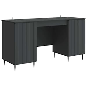 vidaXL Laud riiuliga ladustamisega Must 142,5 x 50 x 75 cm Tehispuit
