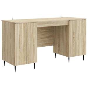 vidaXL Laud riiuliga uksega Sonoma tamm 142,5 x 50 x 75 cm Tehispuit