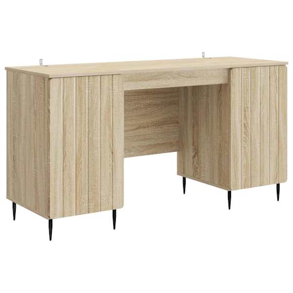 vidaXL Laud riiuliga uksega Sonoma tamm 142,5 x 50 x 75 cm Tehispuit