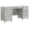 vidaXL Laud riiuliga uksega Betoonhall 142,5 x 50 x 75 cm Tehispuit