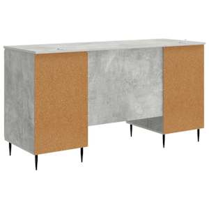 Stůl s policí Betonově šedá 142,5 x 50 x 75 cm Kompozitní dřevo - obrázek 7