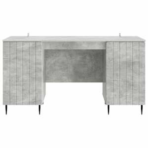 Stůl s policí Betonově šedá 142,5 x 50 x 75 cm Kompozitní dřevo - obrázek 5