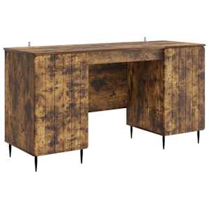 vidaXL Laud riiuliga Suitsutatud tamm 142,5 x 50 x 75 cm Tehispuit