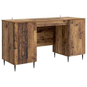 vidaXL Laud riiuliga uksega Vana puit 142,5 x 50 x 75 cm Tehispuit