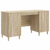 vidaXL Laud riiuliga uksega Sonoma tamm 142,5 x 50 x 75 cm Tehispuit