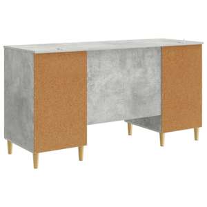 Stůl s policí Betonově šedá 142,5 x 50 x 75 cm Kompozitní dřevo - obrázek 7