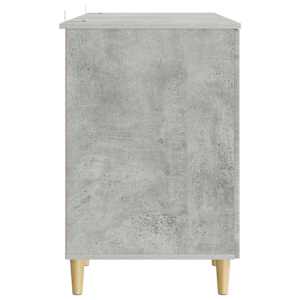 Stůl s policí Betonově šedá 142,5 x 50 x 75 cm Kompozitní dřevo - obrázek 6
