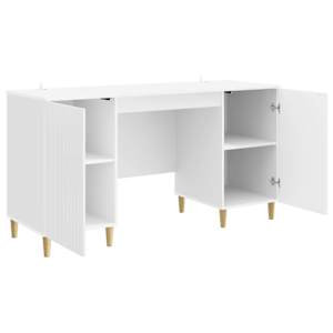 Stůl Bílá s vysokým leskem 142,5 x 50 x 75 cm Kompozitní dřevo - obrázek 4