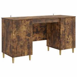 vidaXL Laud riiuliga Suitsutatud tamm 142,5 x 50 x 75 cm Tehispuit