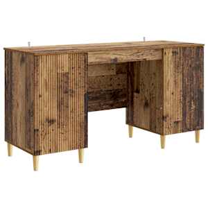 vidaXL Laud riiuliga uksega Vana puit 142,5 x 50 x 75 cm Tehispuit