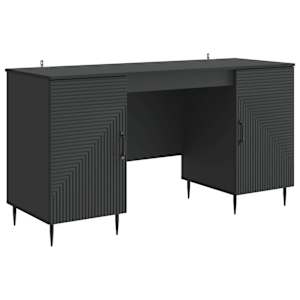 vidaXL Laud Must 142,5 x 50 x 75 cm Tehispuit