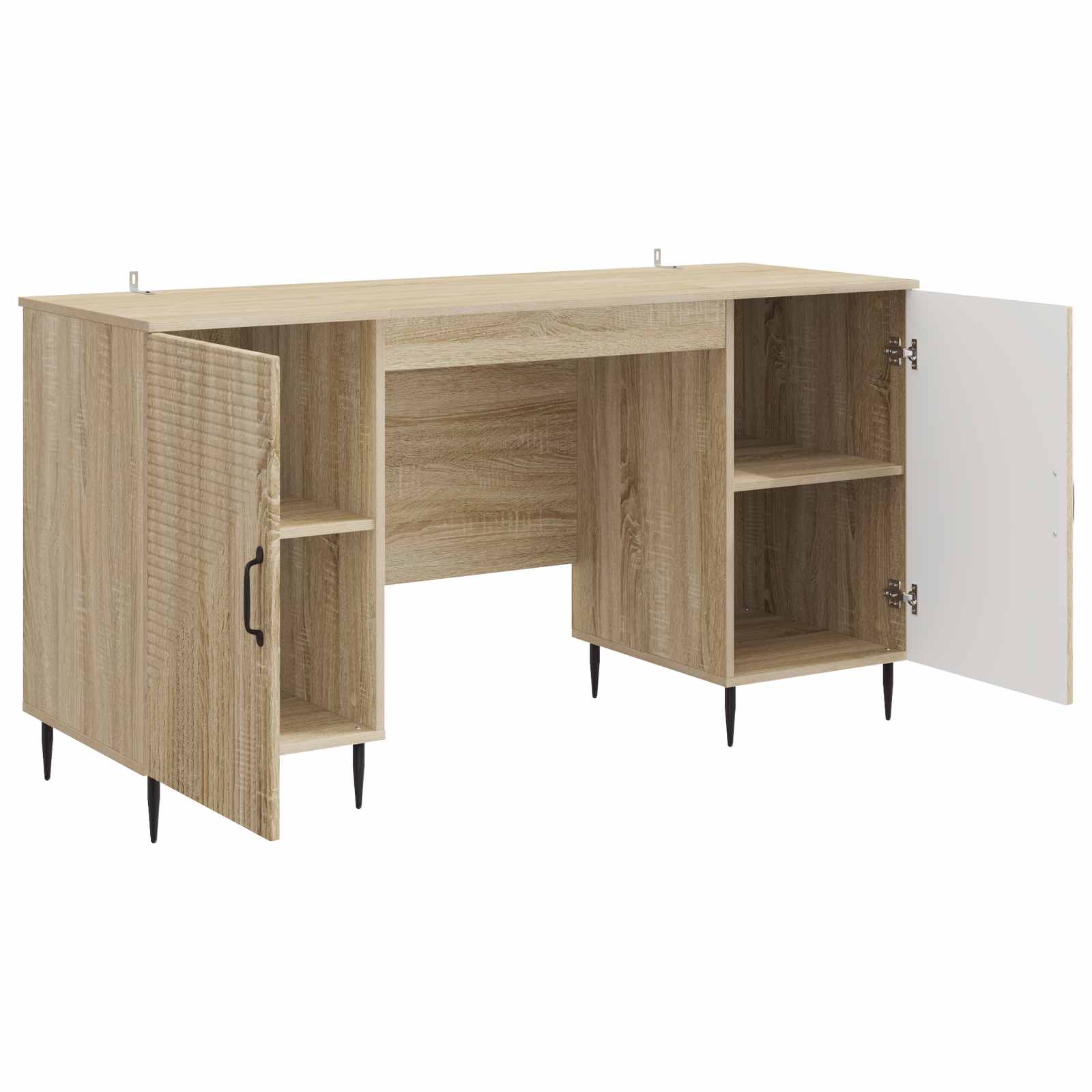 Miza s polico Sonoma hrast 142,5 x 50 x 75 cm Inženirski les - slika 3