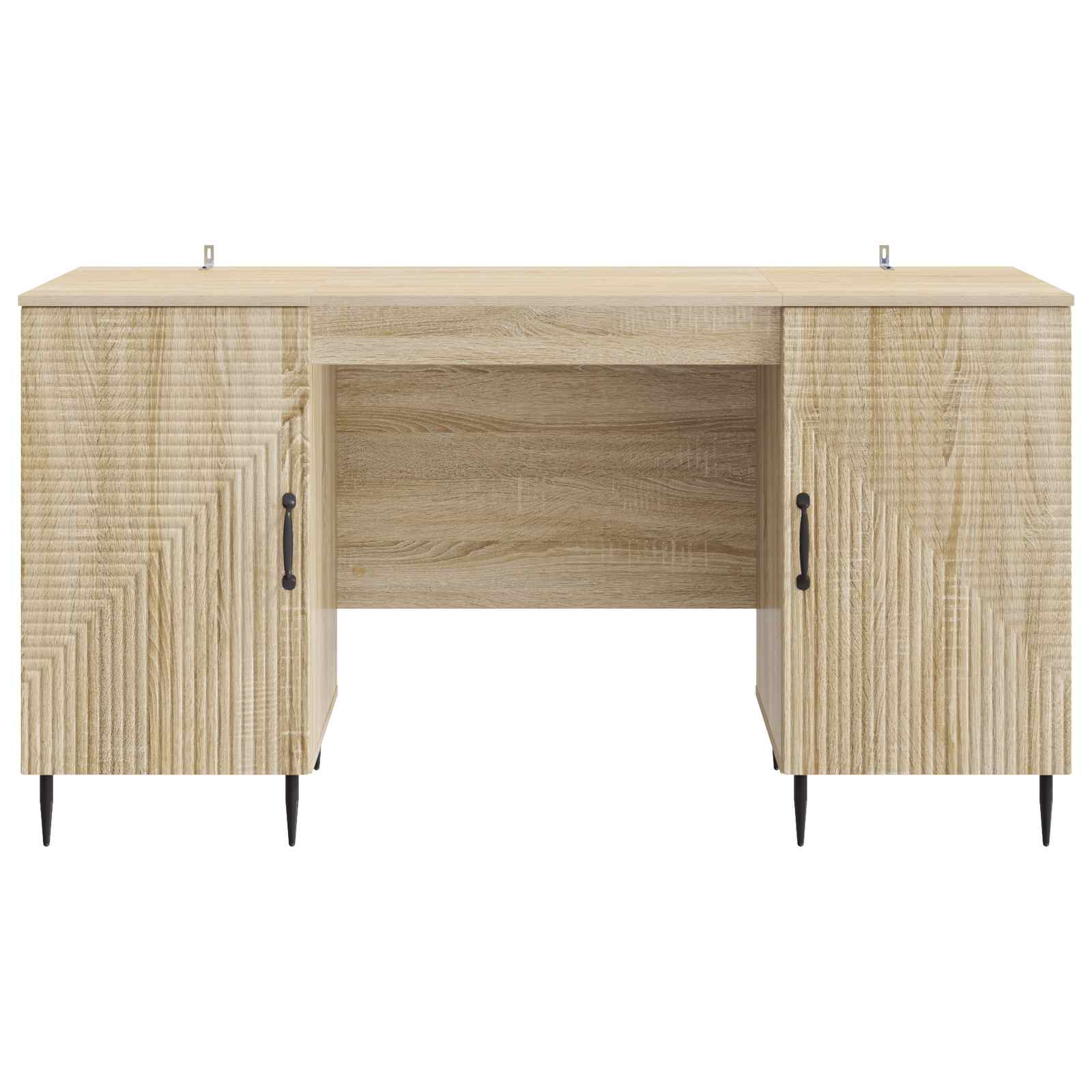 Miza s polico Sonoma hrast 142,5 x 50 x 75 cm Inženirski les - slika 4