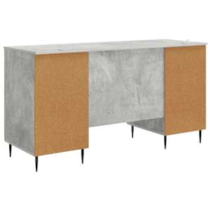 Stůl s policí Betonově šedá 142,5 x 50 x 75 cm Kompozitní dřevo - obrázek 7