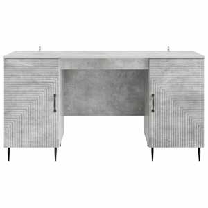 Stůl s policí Betonově šedá 142,5 x 50 x 75 cm Kompozitní dřevo - obrázek 5