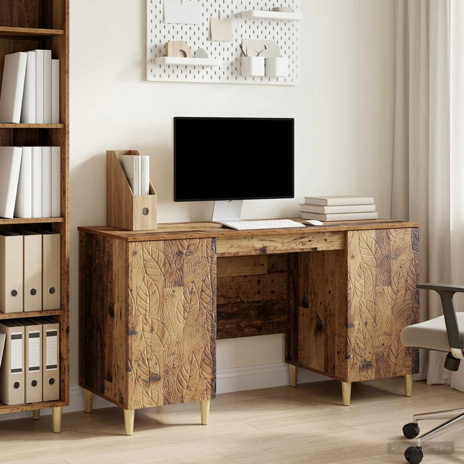 vidaXL Pöytä Vanha puu Tekninen puu 142,5 x 50 x 75 cm