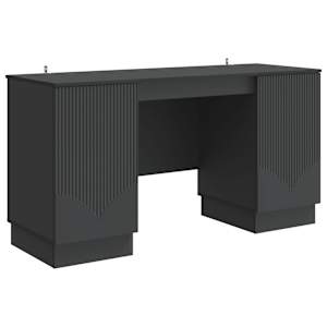 vidaXL Laud Must 142,5 x 50 x 75 cm Tehispuit