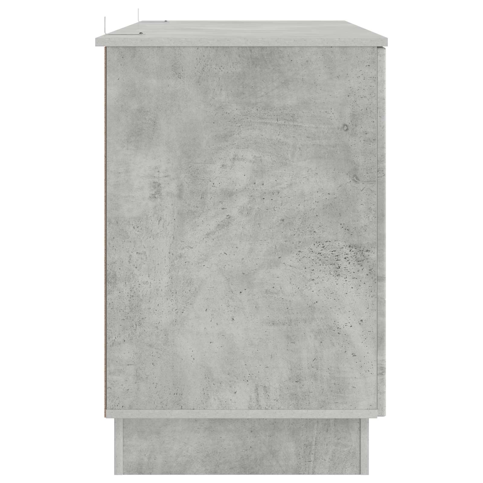 Pöytä hyllyllä Betoninharmaa 142,5 x 50 x 75 cm Tekninen puu - Image 5