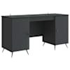 vidaXL Laud Must 142,5 x 50 x 75 cm Tehispuit