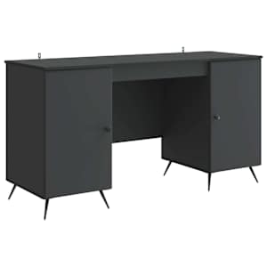 vidaXL Laud Must 142,5 x 50 x 75 cm Tehispuit