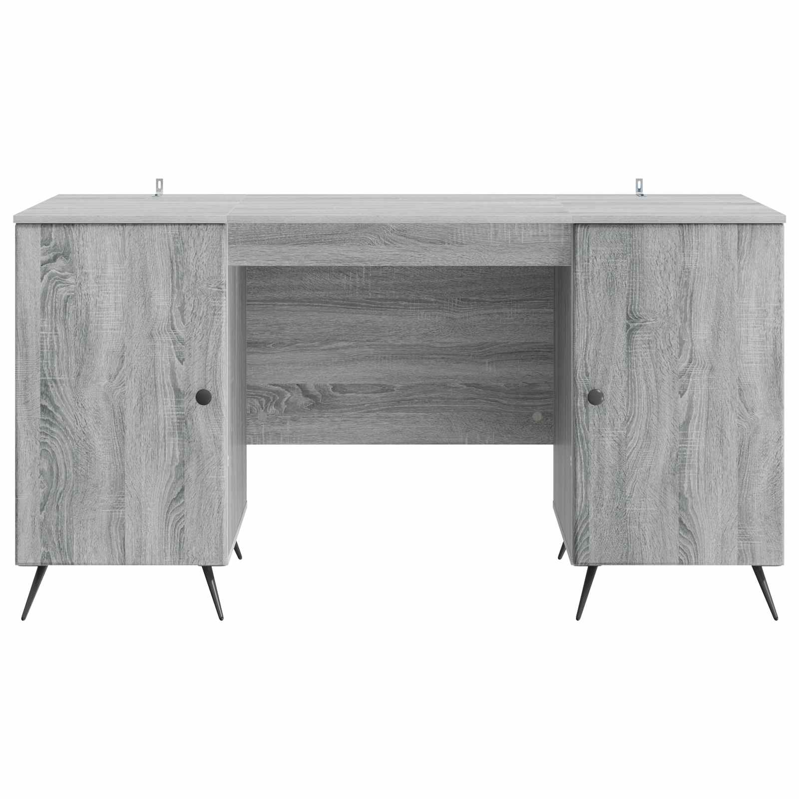 Miza s polico Siva Sonoma 142,5 x 50 x 75 cm Inženirski les - slika 4