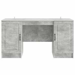 Stůl s policí Betonově šedá 142,5 x 50 x 75 cm Kompozitní dřevo - obrázek 5