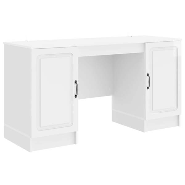 vidaXL Laud K&otilde;rgl&auml;ikega valge 142,5 x 50 x 75 cm Tehispuit