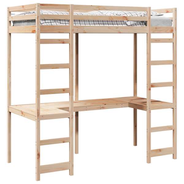 vidaXL P&ouml;&ouml;ningvoodi raam Neutraalne 90 x 200 cm Tahke m&auml;nd