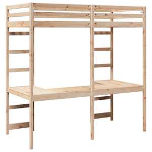 Rám postele loft Přírodní 80 x 200 cm Masivní borové dřevo - obrázek 7