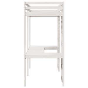 Rám postele loft Bílá 90 x 190 cm Masivní borové dřevo - obrázek 6