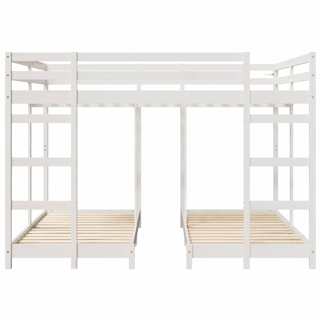 Bunk Bed Wit 160 x 200 cm Massief grenenhout image 4