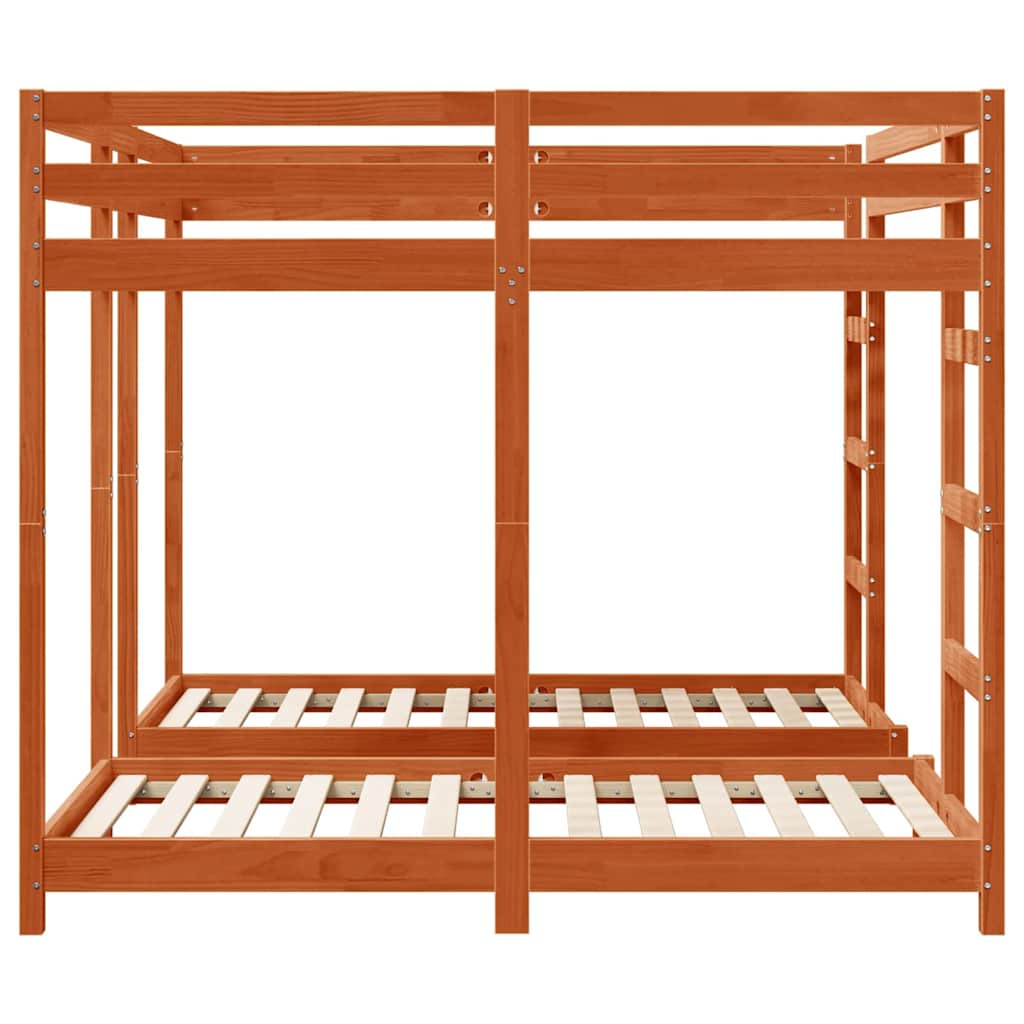 Trippel Køyesengramme Voksbrun 160 x 200 cm Massiv furu - Bilde 5