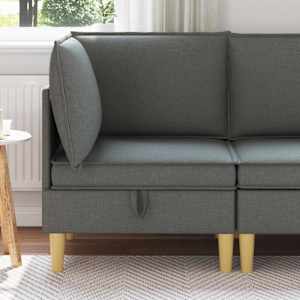 Shranjevalna tabureta Temno siva