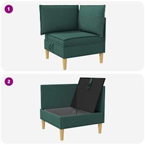 Pohovka se skladovacím prostorem Textil - obrázek 9