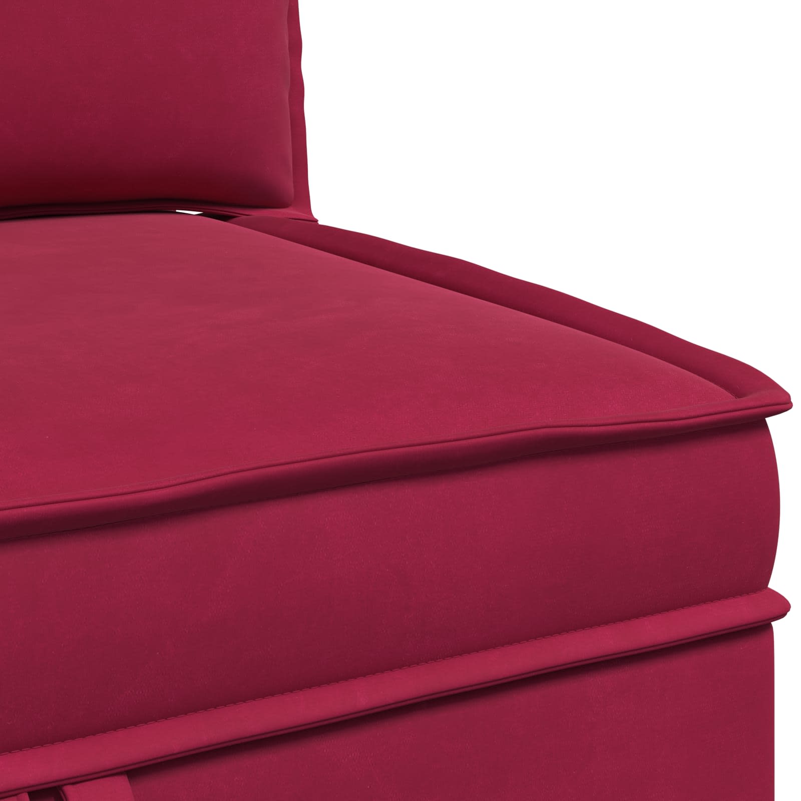 Sofa z shranjevanjem Vinorodna rdeča Žamet - slika 8
