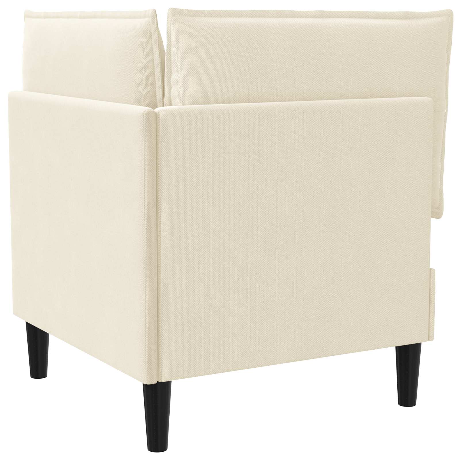 Kotni sofa z shrambo Krem Žamet - slika 7