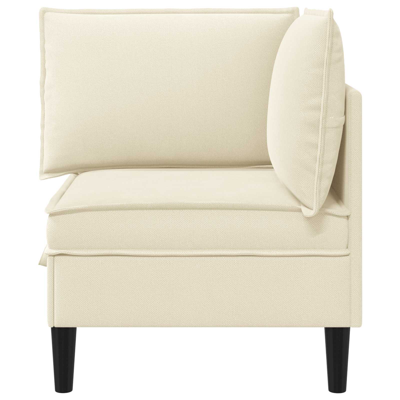 Kotni sofa z shrambo Krem Žamet - slika 6