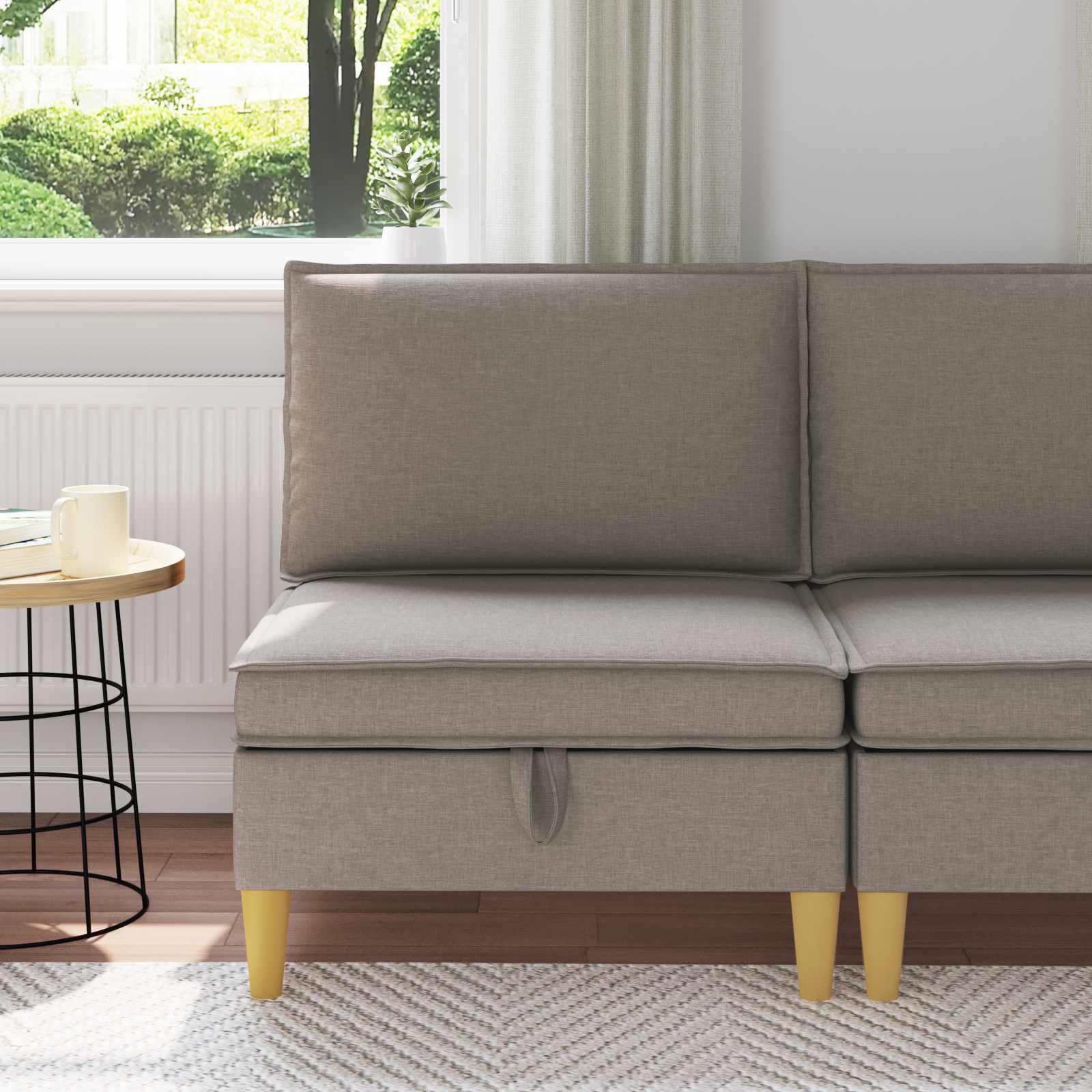 vidaXL Sofa cu Depozitare Țesătură