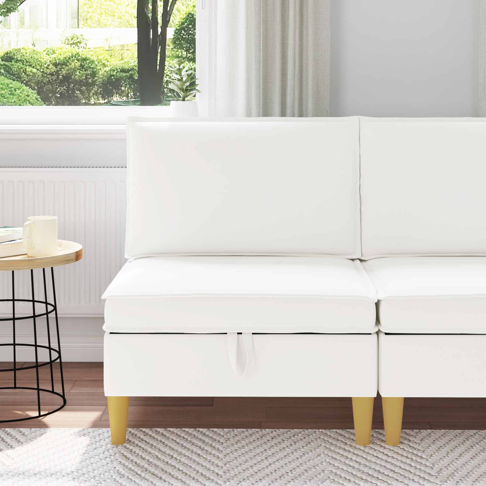 vidaXL Sofa cu Depozitare Țesătură