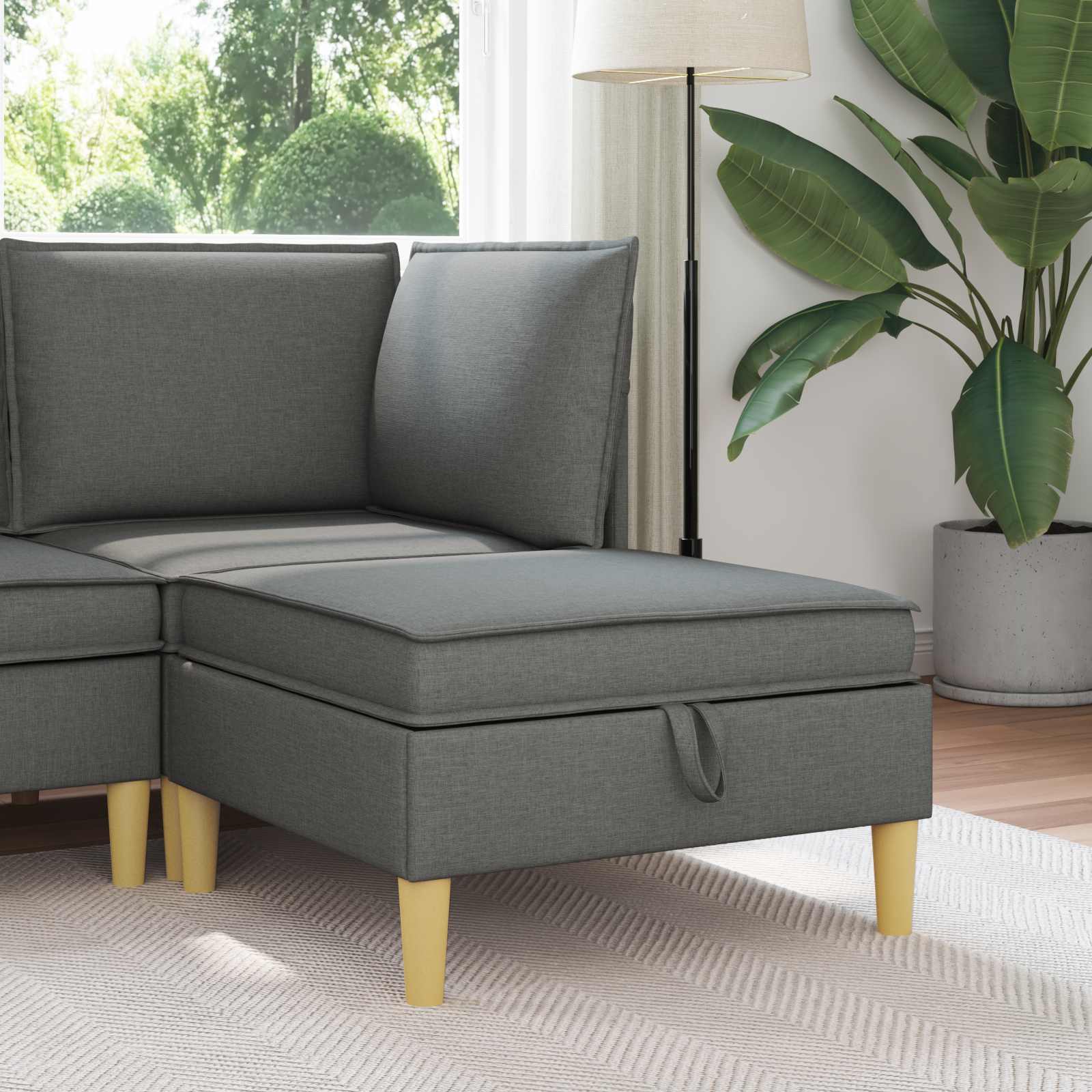 vidaXL Sofa cu Depozitare Țesătură